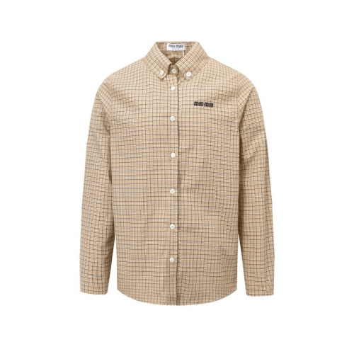 미우미우 남/녀 체크 셔츠 - Miumiu Unisex Flanner Shirts - miu4874x
