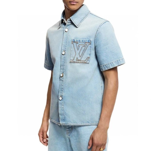 루이비통 남성 데님 반팔티 - Louis vuitton Mens Polo Tshirt - lvc5051x