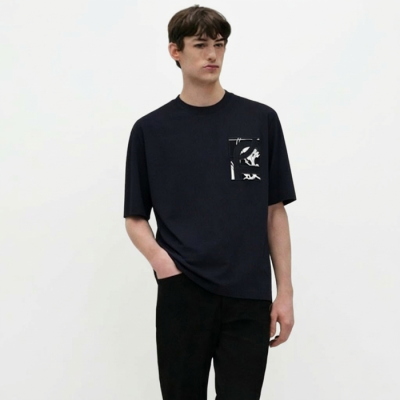 에르메스 남성 라운드 반팔티 - Hermes Mens Round Tshirt - hec5101x