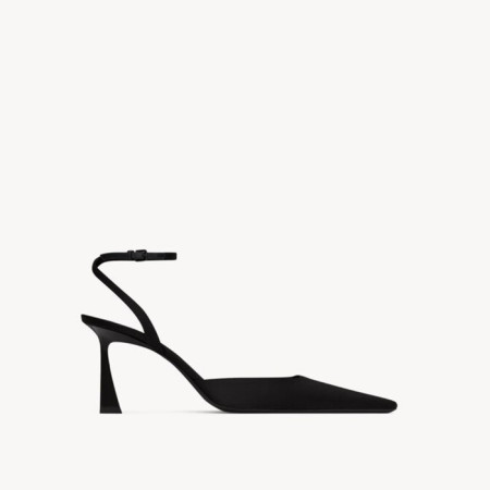 입생로랑 여성 블랙 슬링백 - Saint Laurent Womens Black Slingback - yss3115x