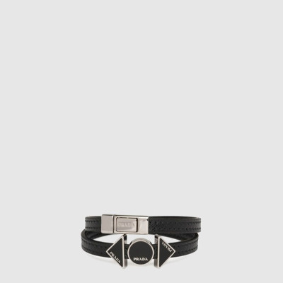 프라다 남성 사피아노 가죽 브레이슬릿 - Prada Mens Saffiano Leather Bracelet - acc3720x
