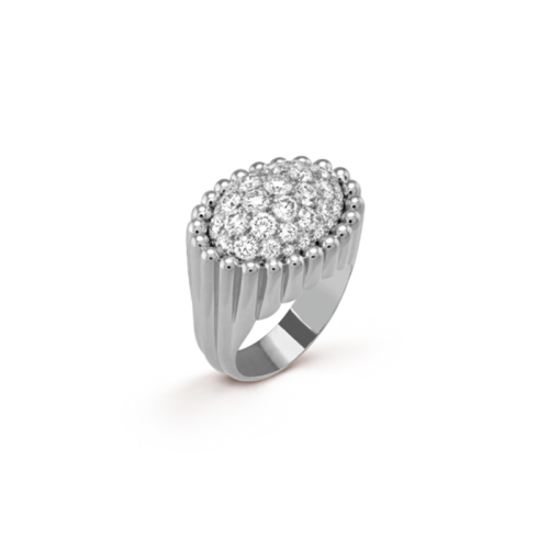 반클리프 아펠 여성 뻬를리 파베 다이아몬드 링 - Van Cleef & Arpels Womens Perlée RIng - acc4068x