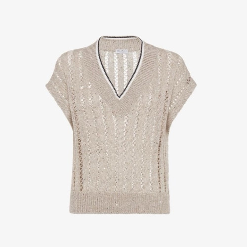 브루넬로쿠치넬리 여성 브이넥 베스트 - Brunello Cucinelli Womens V-neck Best - brc5853x