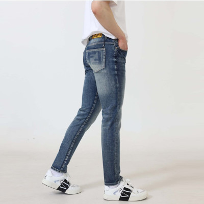 [당일배송] 펜디 남성 FF로고 스판 데님 팬츠 - dd717x