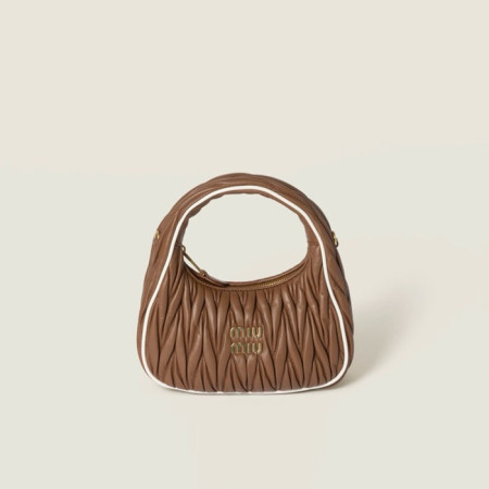 미우미우 여성 완더 마테라쎄 호보 백 - Miumiu Womens Wander Matelasse Hobo Bag - mib5317x