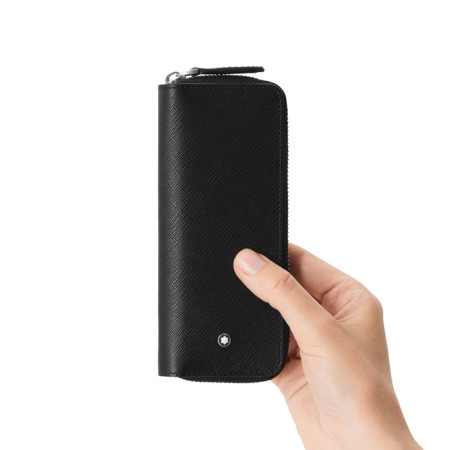 몽블랑 남성 사토리얼 2개의 펜 보관용 지퍼 파우치 - Montblanc Mens Sartorial 2 Pen Storage Zipper Pouch - mow321x