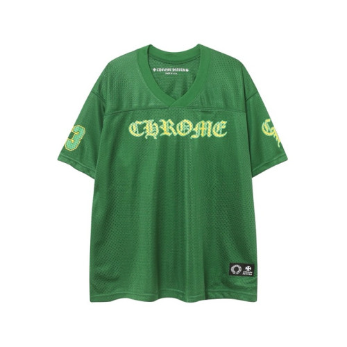 크롬하츠 남성 브이넥 반팔티 - Chrom Hearts Mens V-neck Tshirt - chc6062x
