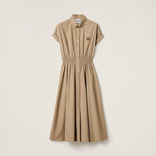미우미우 여성 팝린 드레스 - Miumiu Womens Poplin Dress - miu6197x