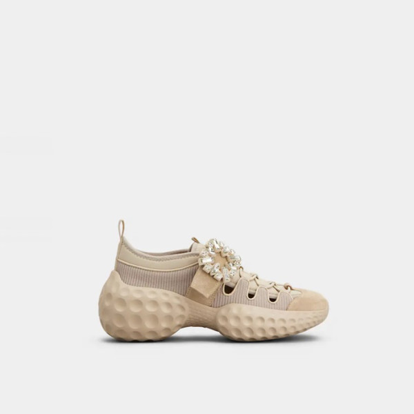 로저비비에 여성 비브 온 더 런 트레키 스니커즈 - Roger Vivier Womens Viv On The Run Trekky Sneakers - ros5691x