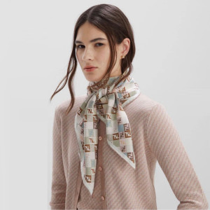 펜디 여성 FF 스퀘어 스카프 - Fendi Womens FF Square Scarf - acc5436x