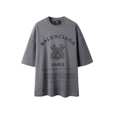 발렌시아가 남성 라운드 반팔 티셔츠 - Balenciaga Mens Round Tshirt - bac6587x