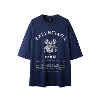 발렌시아가 남성 라운드 반팔 티셔츠 - Balenciaga Mens Round Tshirt - bac6588x