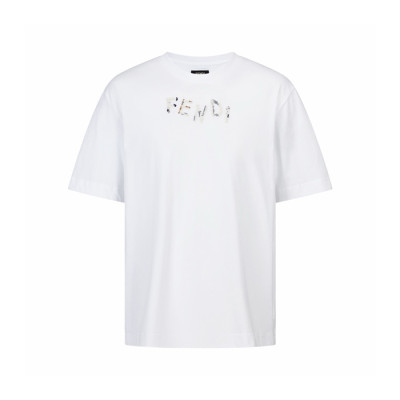 펜디 남성 라운드 반팔 티셔츠 - Fendi Mens Round Tshirt - fec6671x