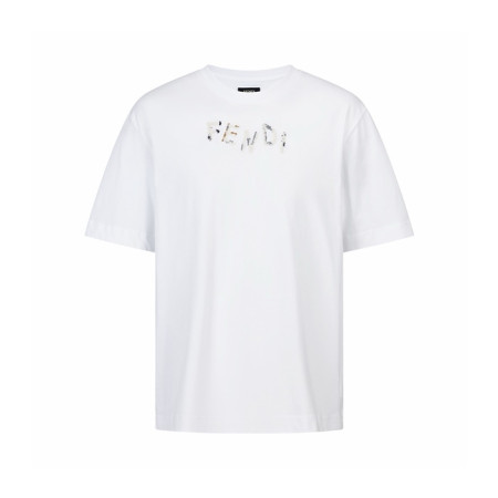펜디 남성 라운드 반팔 티셔츠 - Fendi Mens Round Tshirt - fec6671x