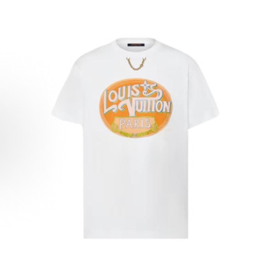 루이비통 남성 라운드 반팔 티셔츠 - Louis vuitton Mens Round Tshirt - lvc6674x