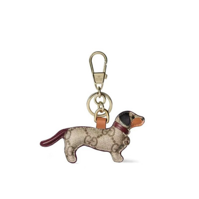 구찌 남/녀 GG 엠블럼 캔버스 강아지 백 참 키체인 - Gucci Unisex Emblem Canvas Key Ring - acc5771x