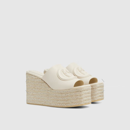 구찌 여성 GG 웨지힐 뮬 - Gucci Womens GG Wedge Heel Mules - gus5828x