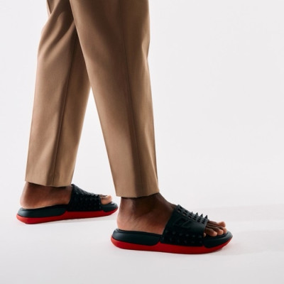 크리스찬 루부탱 남성 스파이크 슬라이드 - Christian Loubutin Mens Spikes Slides - cls5867x