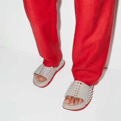 크리스찬 루부탱 남성 스파이크 슬라이드 - Christian Loubutin Mens Spikes Slides - cls5871x