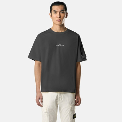 스톤아일랜드 남성 라운드 반팔 티셔츠 - Stone Island Mens Round Tshirt - stc6836x