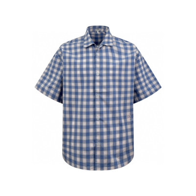 로에베 남성 반팔 체크 셔츠 - Loewe Mens Flanner Shirts - loc6865x