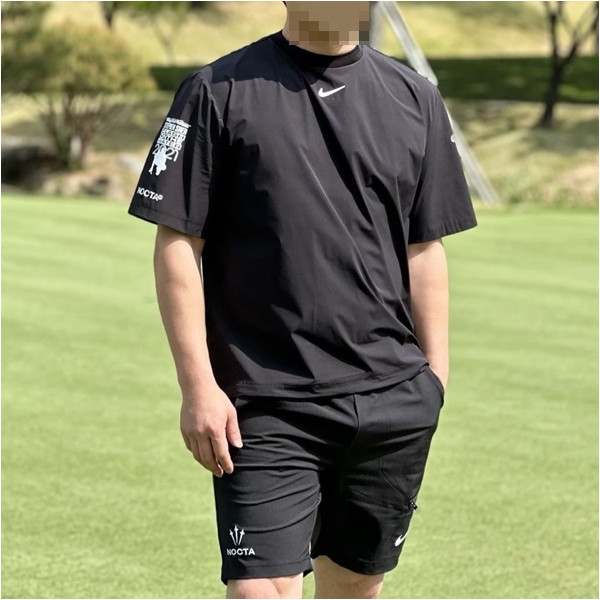 [ NIKE × NOCTA ]  녹타×나이키 골프 숏슬리브 크루넥 & 쇼츠 팬츠 세트 - gol1692x