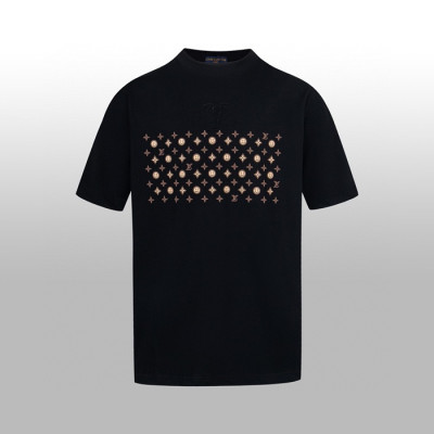 루이비통 남성 라운드 반팔 티셔츠 - Louis vuitton Mens Round Tshirt - lvc7004x