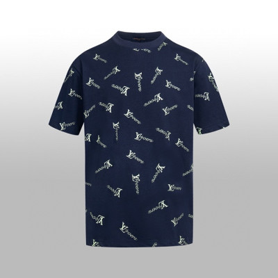 루이비통 남성 라운드 반팔 티셔츠 - Louis vuitton Mens Round Tshirt - lvc7006x
