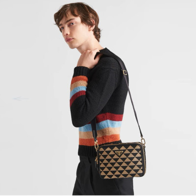 디올 남성 브리크 자수 패브릭 백 2VH069 - Dior Mens Brick Embroidered Fabric Bag - dib5763x