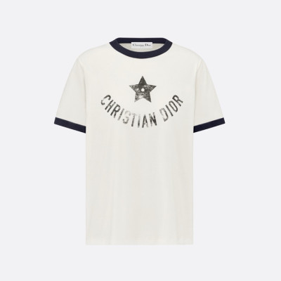 디올 여성 라운드 티셔츠 - Dior Womens Round Tshirt - dic7098x