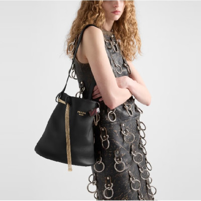 프라다 여성 버클 가죽 버킷백 1BE085 - Prada Womens Buckle Bucket Bag - prb5790x