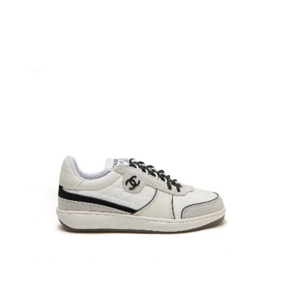 샤넬 남/녀 화이트 CC 스니커즈 - Chanel Unisex CC Sneakers - chc6046x