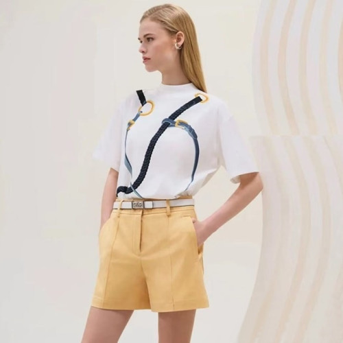 에르메스 여성 크루넥 반팔티 - Hermes Womens Round Tshirt - hec7183x