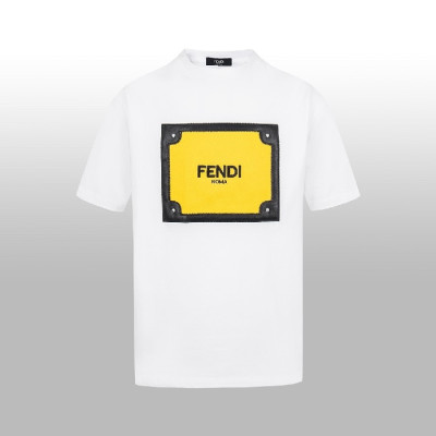 펜디 남성 라운드 반팔 티셔츠 - Fendi Mens Round Tshirt - fec7225x