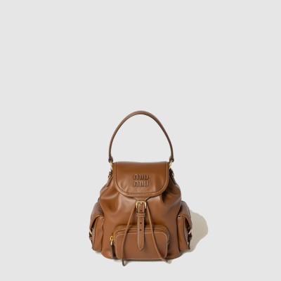 미우미우 여성 가죽 백팩 - MiuMiu Womens Leather Backpack - mib5853x