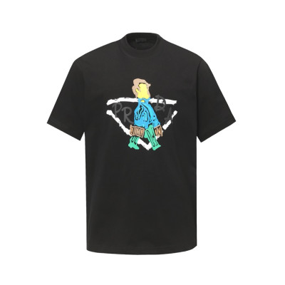 프라다 남성 라운드 반팔티 - Prada Mens Round Tshirt - prc7243x