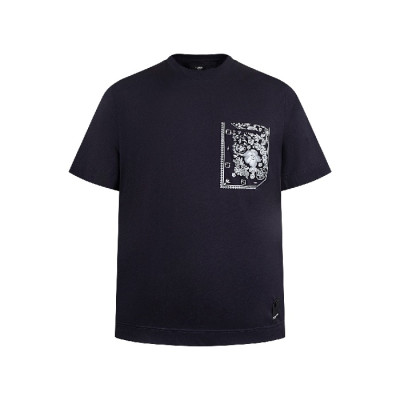 펜디 남성 라운드 반팔 티셔츠 - Fendi Mens Round Tshirt - fec7268x