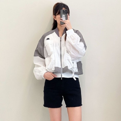 [당일배송] 꾸레쥬 프리미엄 여성 썸머 배색 블루종 테크 점퍼 - dd1069x