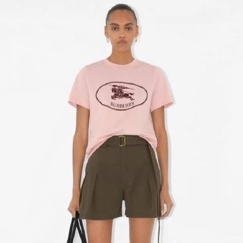 버버리 여성 반팔 티셔츠 - Burberry Womens Round Tshirt - buc7302x