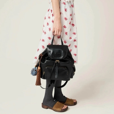 미우미우 여성 가죽 백팩 - MiuMiu Womens Leather Backpack - mib5870x