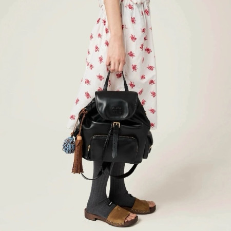 미우미우 여성 가죽 백팩 - MiuMiu Womens Leather Backpack - mib5870x