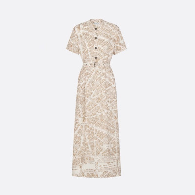 디올 여성 미디 셔츠 드레스 - Dior Womens Midi Shirt Dress - dic7336x