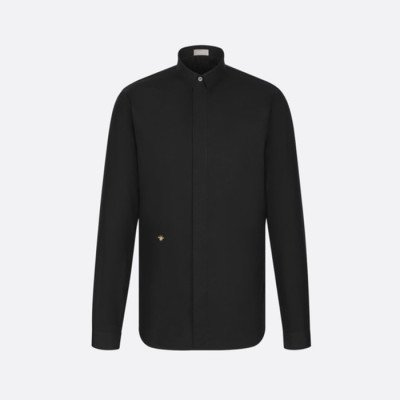 디올 남성 골드 꿀벌 자수 셔츠 - Dior Mens Gold Bee Embroidered Shirt - dic7345x