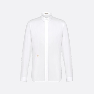 디올 남성 골드 꿀벌 자수 셔츠 - Dior Mens Gold Bee Embroidered Shirt - dic7346x