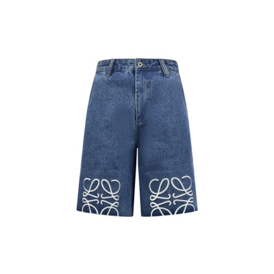 로에베 남성 데님 쇼츠 - Lowew Mens Denim Shorts - loc7426x