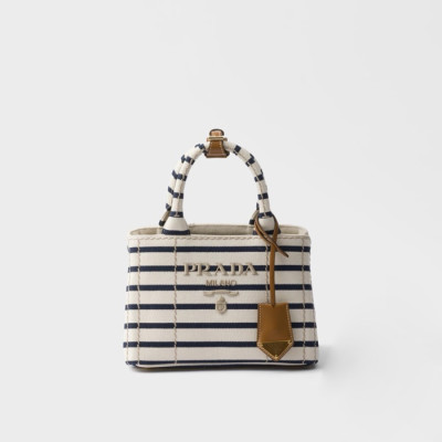 프라다 여성 스트라이프 코튼 캔버스 미니백 1BA038 - Prada Womens Striped Cotton Canvas Mini Bag - prb5952x