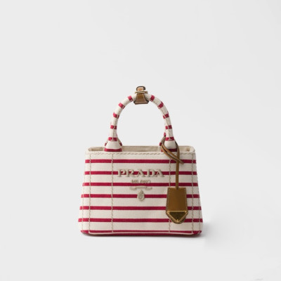 프라다 여성 스트라이프 코튼 캔버스 미니백 1BA038 - Prada Womens Striped Cotton Canvas Mini Bag - prb5953x