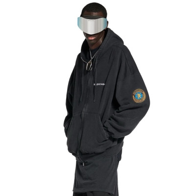 발렌시아가 남/녀 집업 후드티 - Balenciaga Unisex Zip-up Hoodie - vec7460x