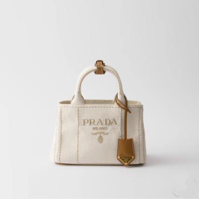프라다 여성 리넨 혼방 미니 핸드백 1BA038 - Prada Womens Linen Blend Mini Handbag - prb5964x