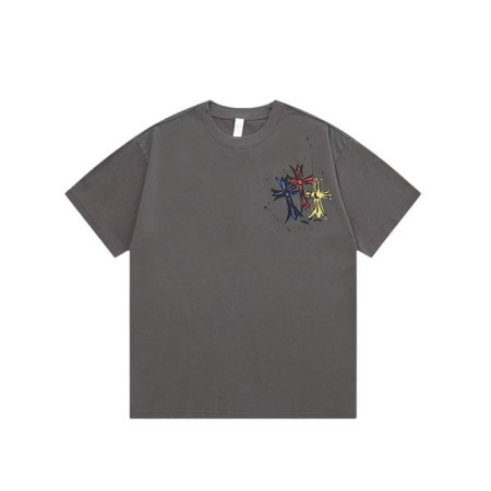 크롬하츠 남성 라운드 반팔티 - Chrom Hearts Mens Round Tshirt - chc7552x